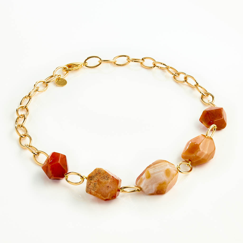 STONE NUGGETS Glieder-Collier