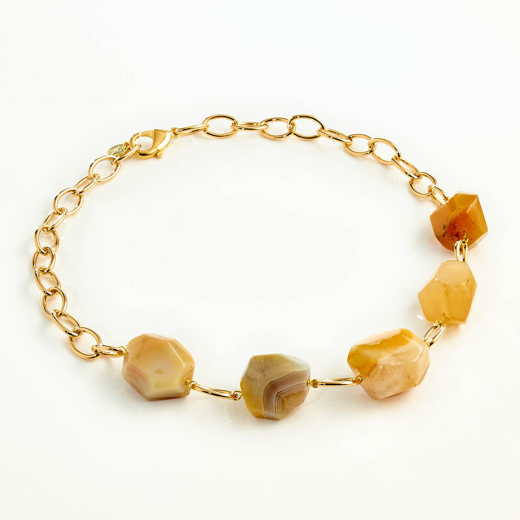 STONE NUGGETS Glieder-Collier