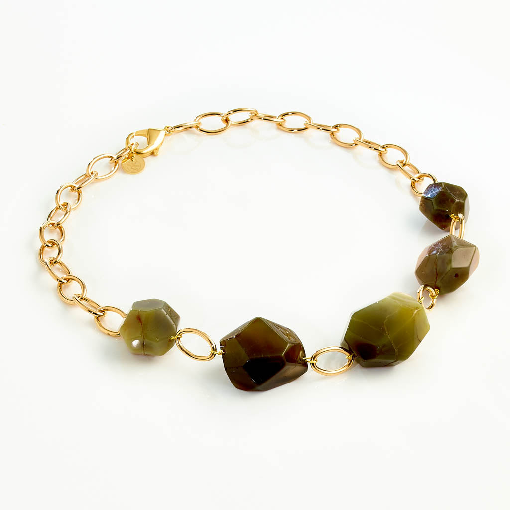 STONE NUGGETS Glieder-Collier