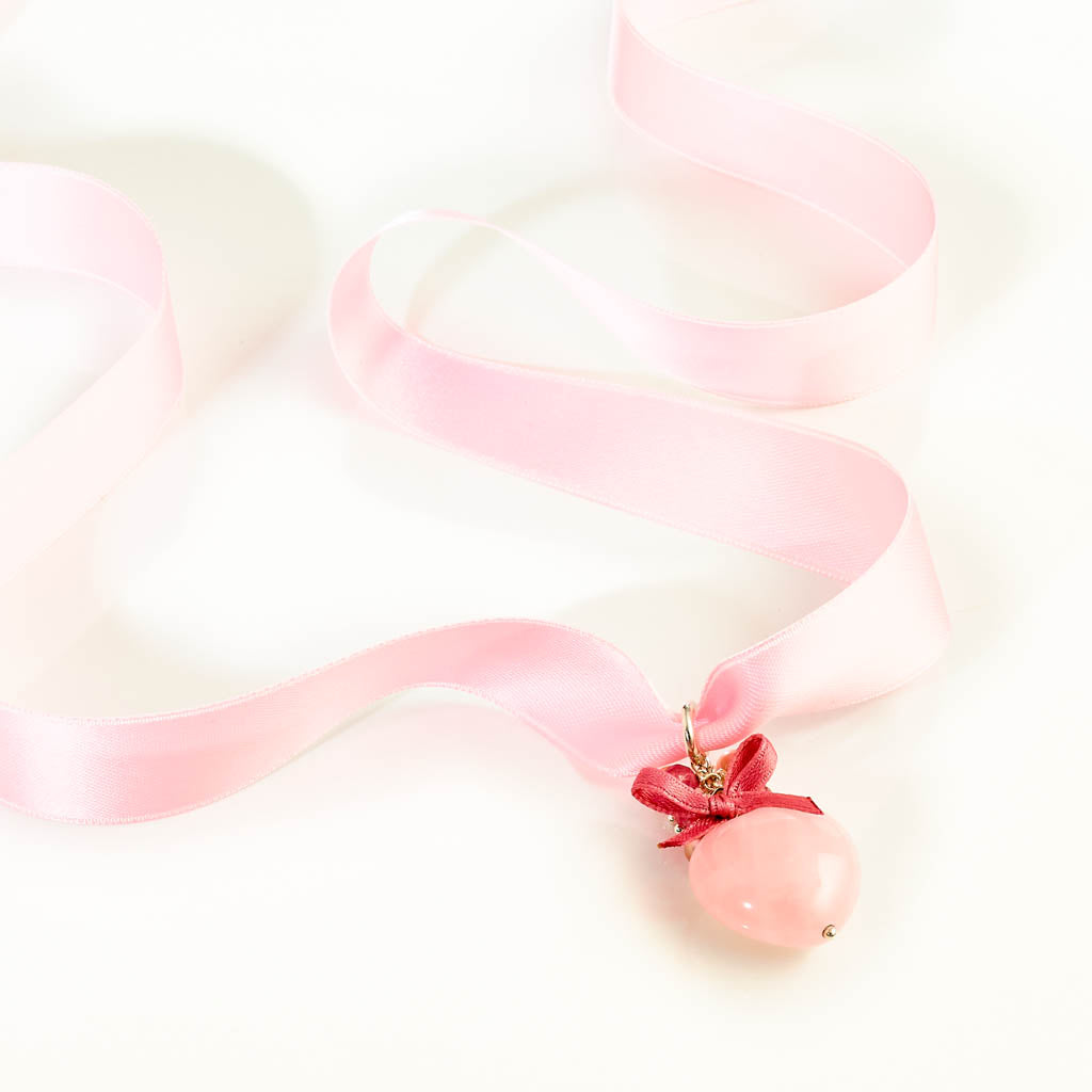 HERZ Pompom Anhänger inklusive Satinband