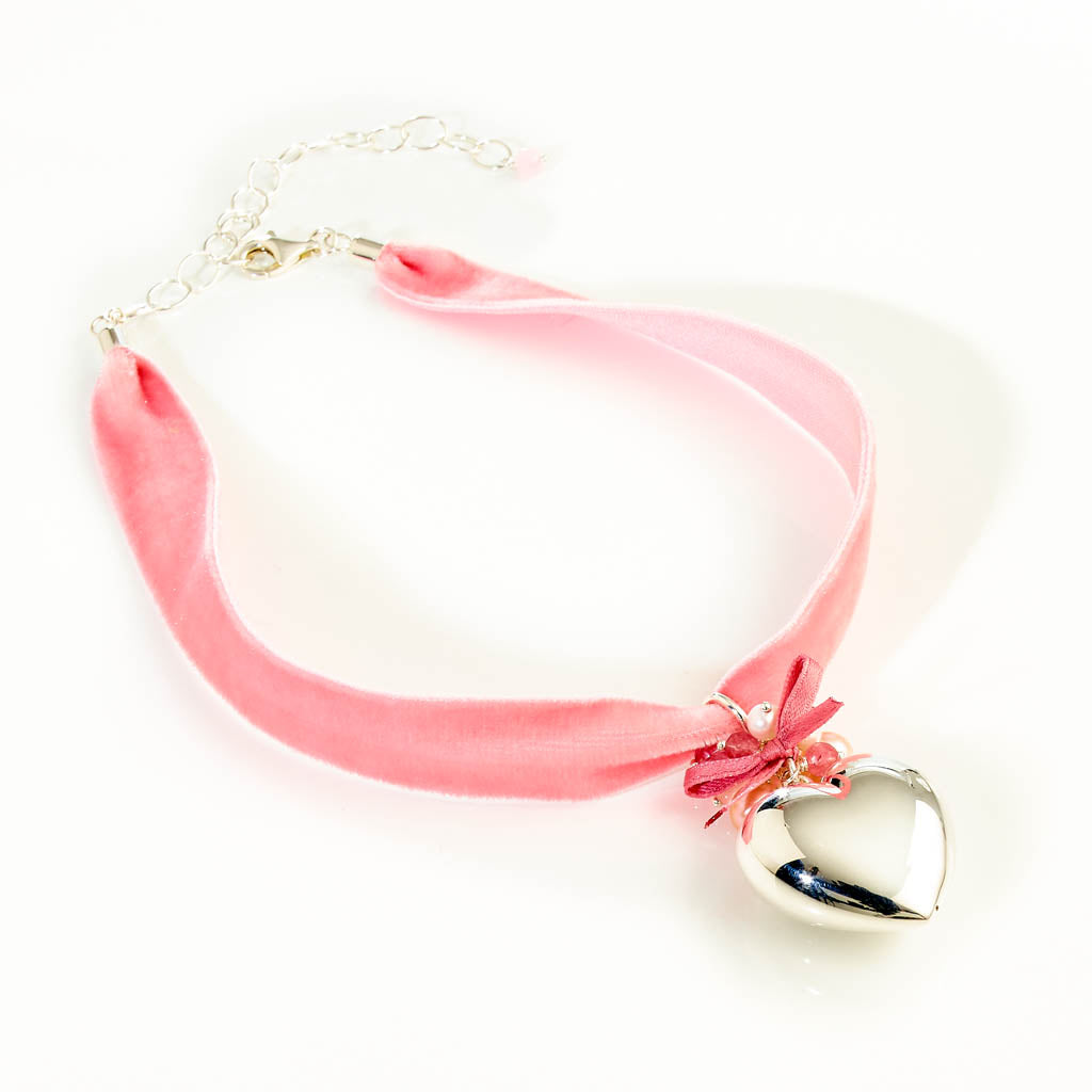 HERZ Pompom Anhänger inklusive Chocker