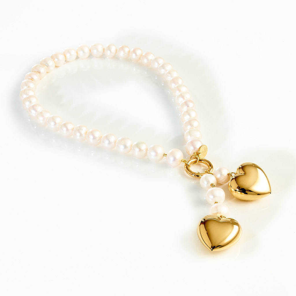 VARIO-Collier Pearl White Valentine