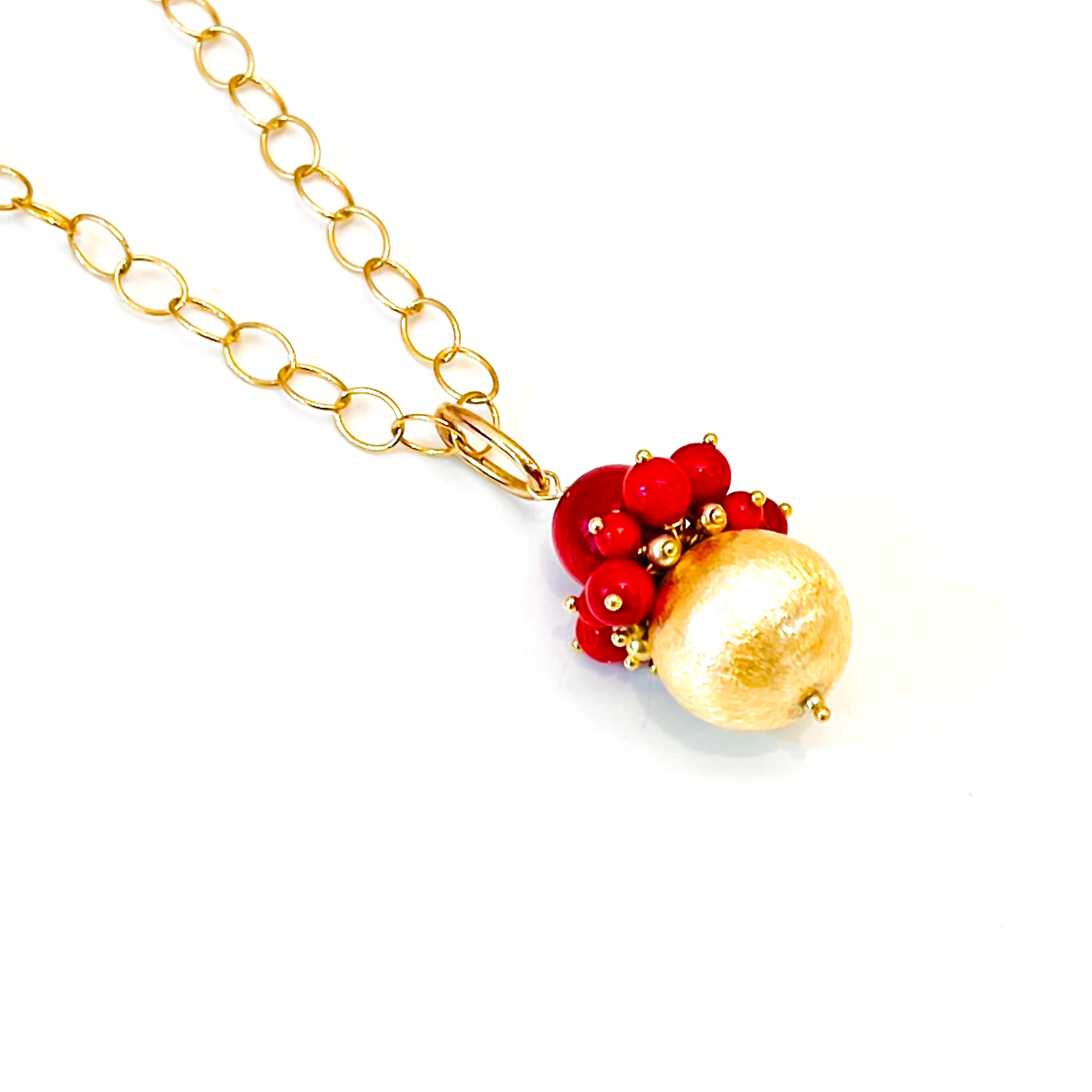 RED 20s POMPOM Anhänger