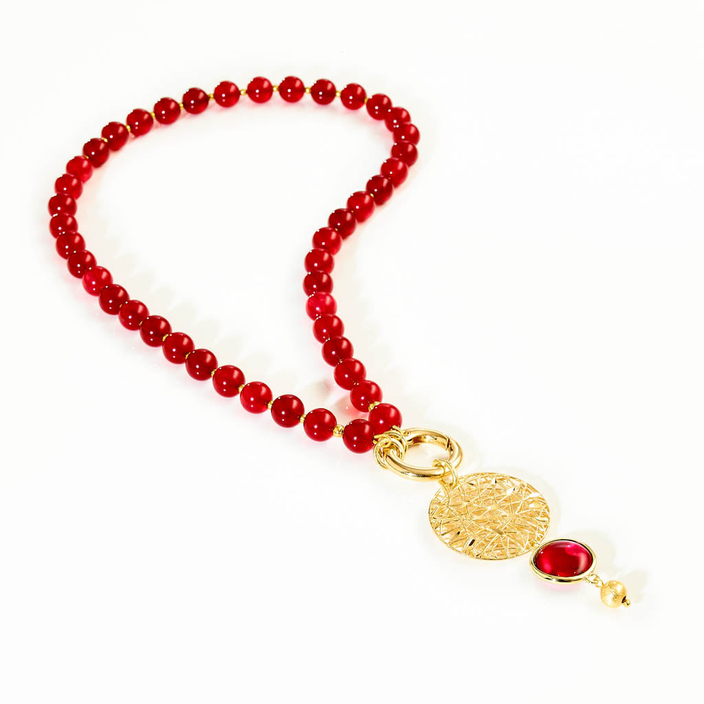 Schmuckset "Ruby Red"- Vario-Collier & Anhänger
