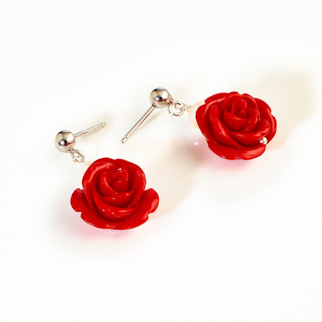 ROSEN Perlen Ohrstecker