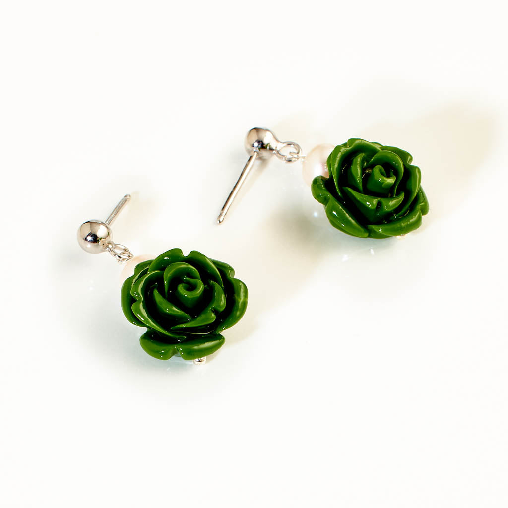 ROSEN Perlen Ohrstecker