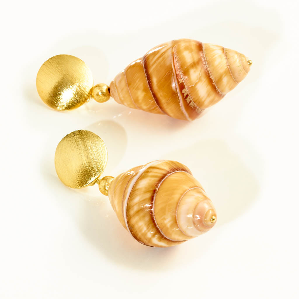 GOLD & BOLD Muschel Ohrstecker – Summer Edition - Schneckenmuschel