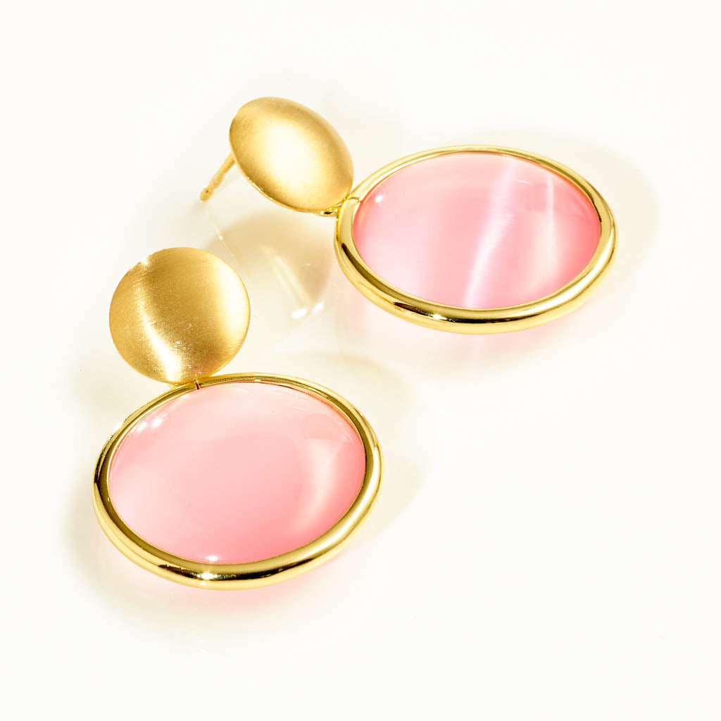 CARAMELLI Armband „Cotton Candy“ – Rosenquarz & Crystal Gold