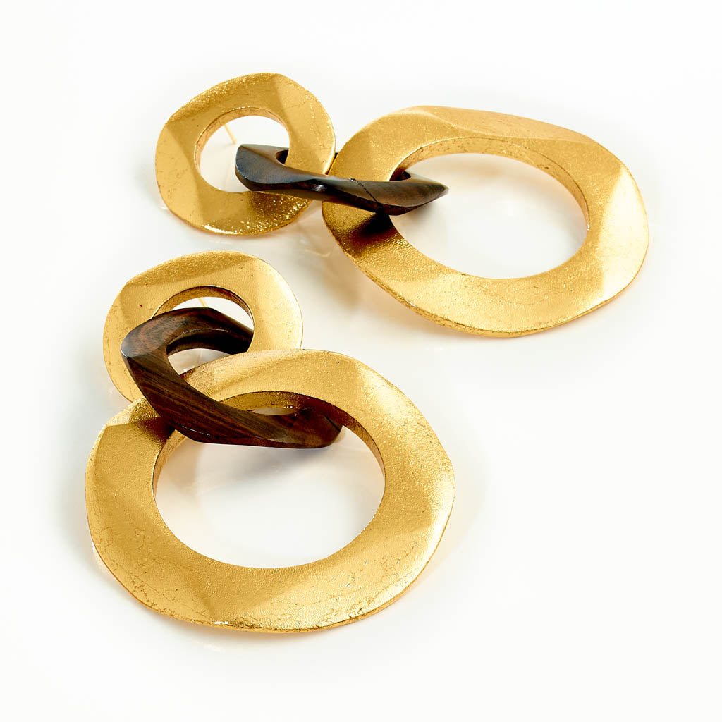 LOOPS HOLZ Ohrstecker
