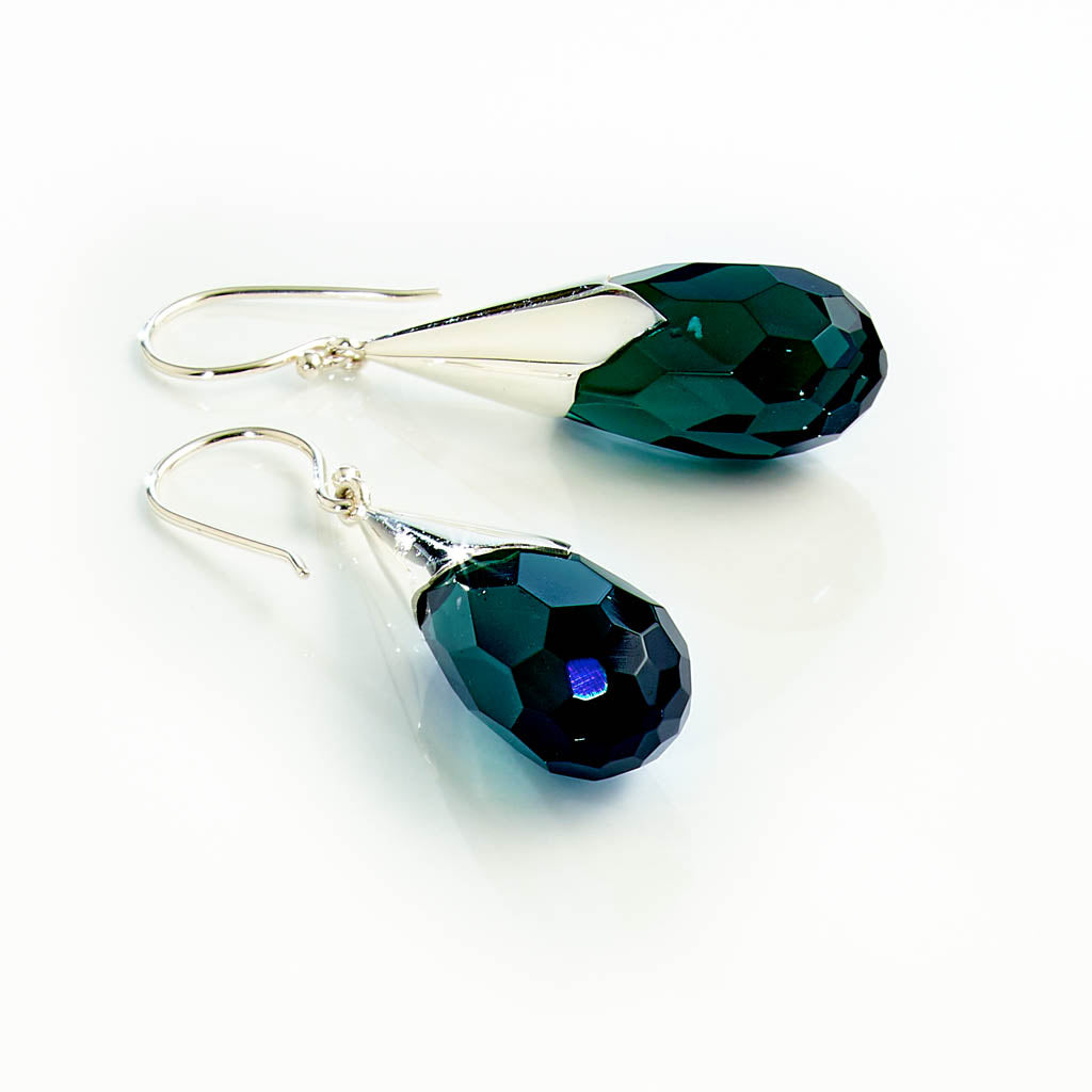 Obsidian Tropfen Ohrhänger