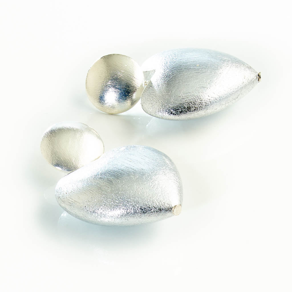 Silver Heart XL Ohrstecker