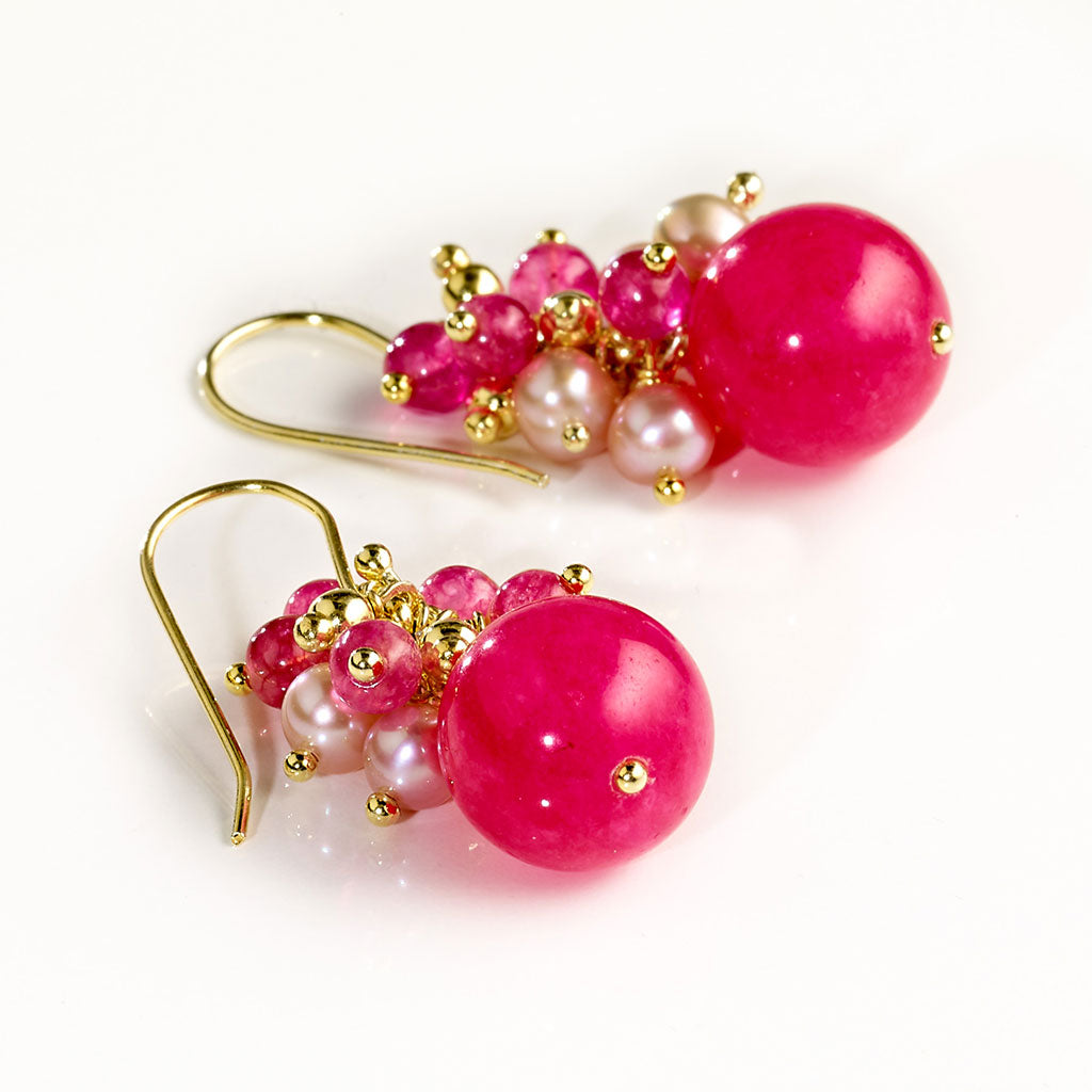 POMPOM Ohrhänger vergoldete Ausführung