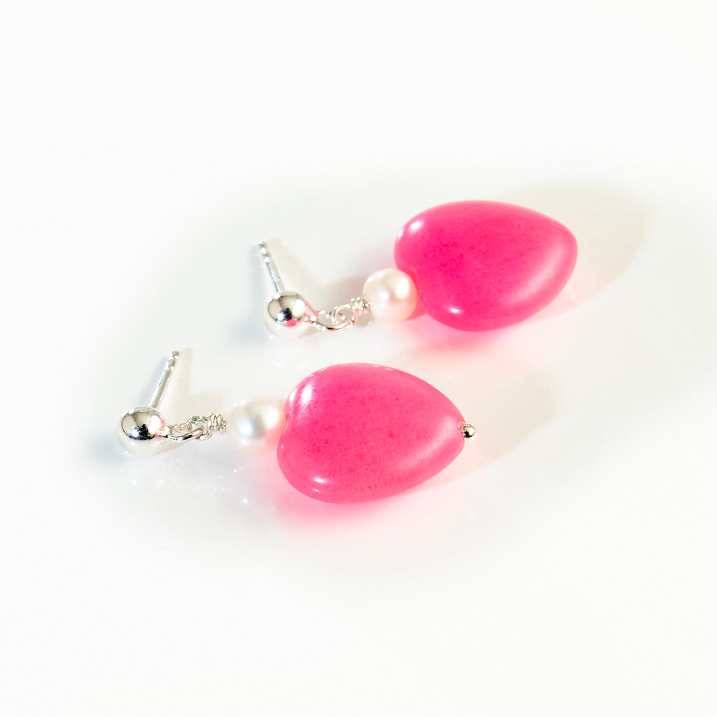 CANDY HEART Ohrstecker silber